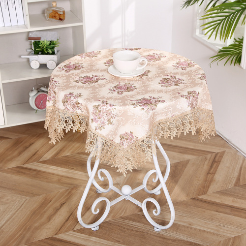 American Light Luxury High-Grade Lace Tablecloth High-End Luxury Dining Table Fabric Rectangular Coffee Table Cloth Cross-Border Wholesale