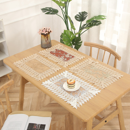 European Embroidery Tablecloth， table Cloth， Table Runner， Table Mat， Coffee Table Cloth， dust-Proof Insulation Pad