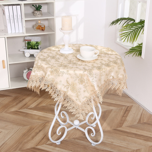 French Romantic Style Lace Table Cloth Wedding Decoration Tablecloth Home round Table Tablecloth Hotel Cross-Border Tablecloth Wholesale