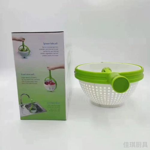 salad spinner kitchen rotating drain basket