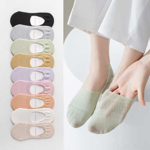 Women‘s Summer Thin Socks Mesh Boat Socks Breathable Color Low Cut Cotton Socks Casual Women‘s Socks One Piece Dropshipping