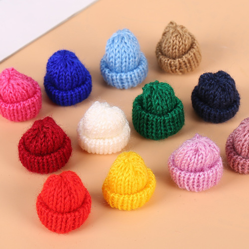 cross-border custom creative acrylic wool mini hat diy jewelry accessories accessories small hat manufacturers customize