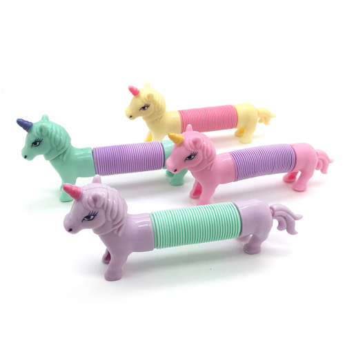 cross-border hot-selling fun decompression pull tube unicorn tiktok same variety retractable dog vent toy