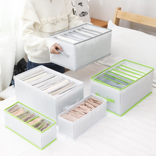 Thickened Clothes Storage Box Jeans Multi-Grid Storage Box Clothing Pp Plate Finishing Grid Storage Box Storage Box