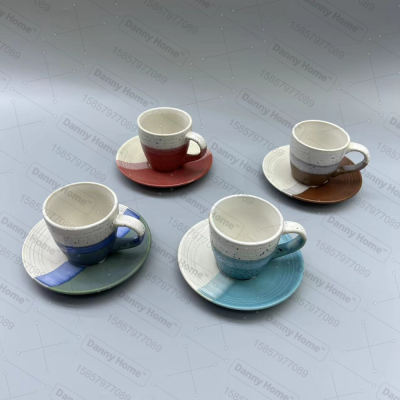 Cup and Saucer Ceramic Cup and Saucer Set Cup and Saucer Hotel Cup and Saucer Household Dining Table Cup and Saucer Wholesale Factory Direct Sales
