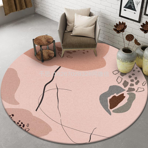 qiansi new round carpet floor mat cross-border ins printing coffee table hanging basket carpet living room cloakroom bedside blanket