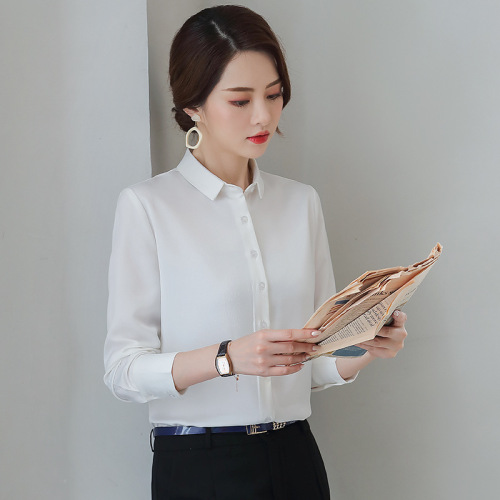 professional white shirt women‘s work clothes set 2022 women‘s new work clothes uniform shirt formal wear spring and autumn