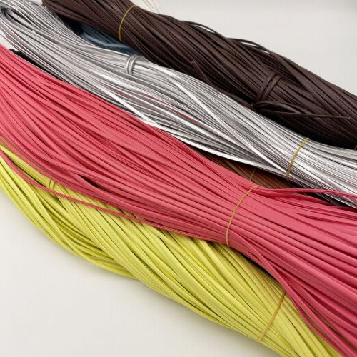 spot four-fold bead 3mm4mm color leather strip diy ornament accessories