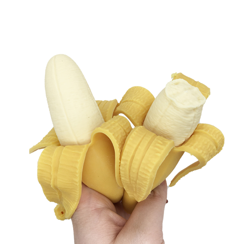 Simulation Banana Stretching Toys TPR Decompression Peeling Banana Vent Toys Squishy Banana Decompression