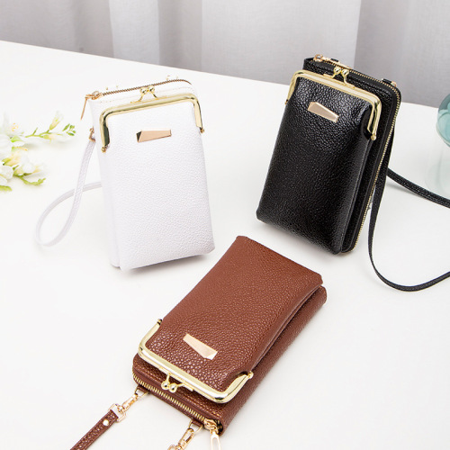 Clip Mobile Phone Bag 2022mini Bags Minority Simple Double Layer Shoulder Bag Fashion Foreign Trade Satchel Mini Bag