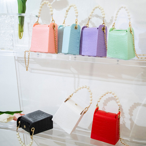 Women‘s 2022 New Mini Pearl Bucket Bag Women‘s Bag E-Commerce Cross-Border Jelly Messenger Bag