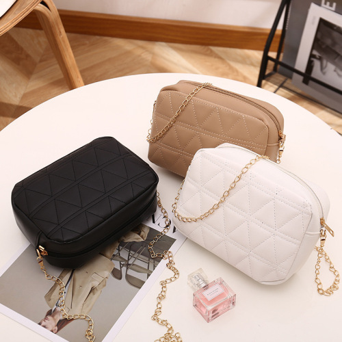 new embroidered mobile phone bag 2022ladies bags foreign trade bag women‘s simple sweet diamond plaid messenger bag