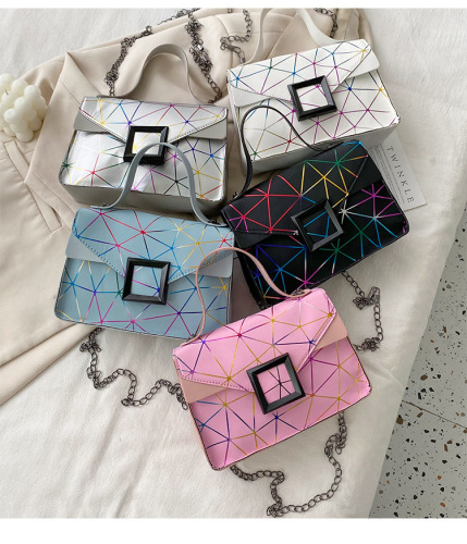 magic Color Small Square Bag 2022Ladies Handles Bags Foreign Trade Bag Female Wholesale Cross-Border Fashion Chain Bag