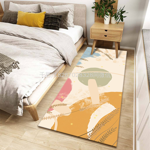 qiansi morandi bedroom bedside bed tail carpet summer fresh coffee table floor mat simple indoor soft cute blanket