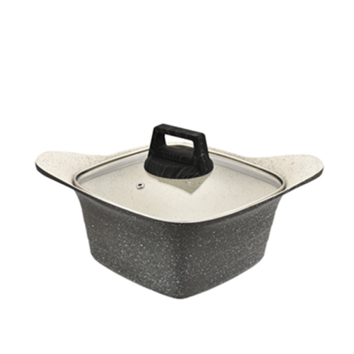 die-cast aluminum pan square double bottom soup pot 24cm non-stick pot household kitchen pot spot supply a large number of wholesale pots