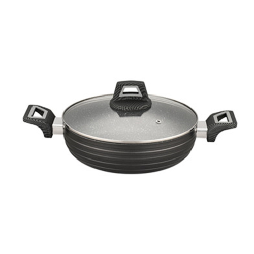 aluminum pan 3.5 thickness oblique stripe shallow soup non-stick pot stew pot household kitchen non-stick pot spot supply wholesale