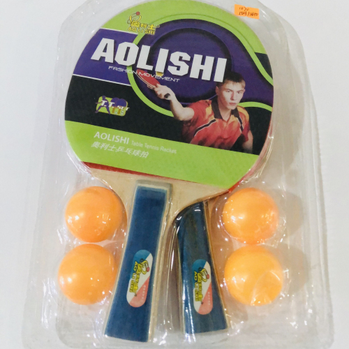 OLiS 53500.00G Racket Four Balls beginner Ping Pong Two Blister-Mounted Ping Pong Rackets Finished Racket