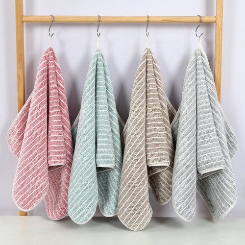 foreign trade bath towel warp knitted coral fleece cationic soft face towel absorbent towel face towel