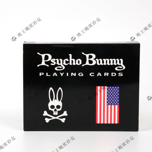 foreign trade wholesale entertainment playing cards psycho bunny skull rabbit double pvc waterproof wear-resistant plastic poker
