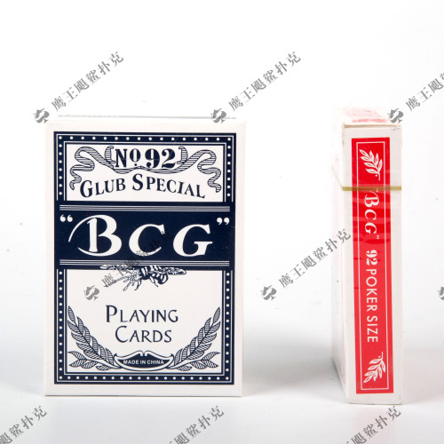 manufacturer‘s self-operated foreign trade wholesale poker playing cards bcg card red and blue mixed color billboard