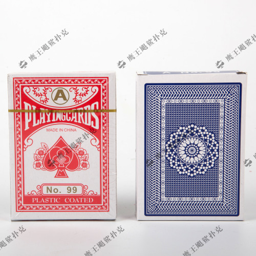 Factory Self-Operated Foreign Trade Wholesale Poker Playing Cards No.99 Peach Heart Card Red and Blue Mixed Billboard