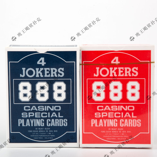 Factory Self-Operated Foreign Trade Wholesale Poker Playing Cards 888 Card Red and Blue Mixed billboard