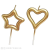 Internet Celebrity Birthday Candle Magic Wand Cake Decoration Cake Ornaments Heart-Shaped Five-Pointed Star Straight