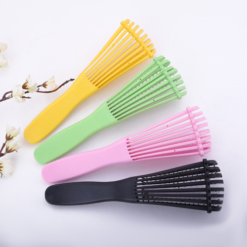 Hair Eight-Claw Comb Long Short Hair Styling Comb Women‘s Solid Color Hair Comb Leather Massage Comb Hairdressing Comb Factory Wholesale