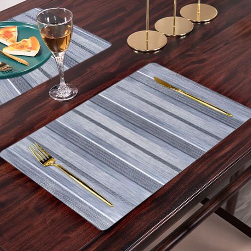 Simple Retro Table Mat Waterproof Insulation Coaster PVC Placemat Non-Slip Insulation Mat Hotel Home disposable Table Mat 