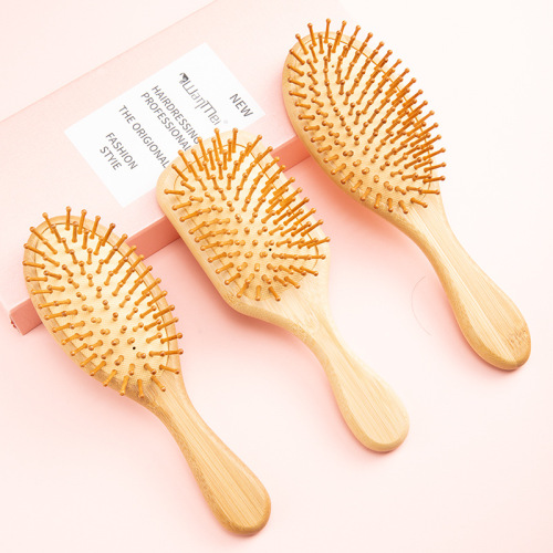 cross-border bamboo large plate hair care air bag comb home hairdressing styling massage comb hair comb large board head wooden comb