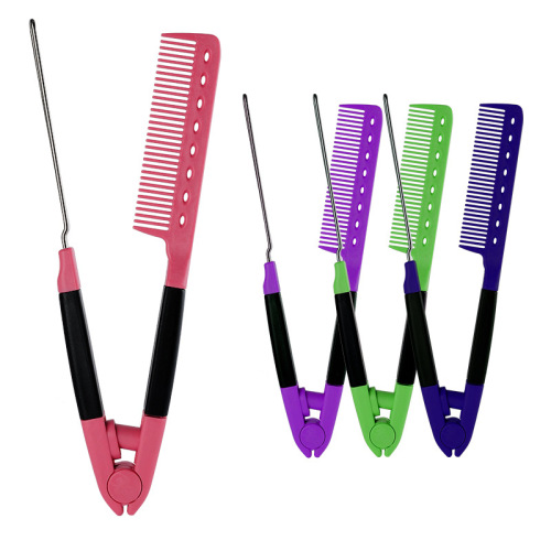 factory direct hairdressing v-shaped straight hair styling comb hair care does not hurt hair salon combing hair carbon fiber plywood comb wholesale