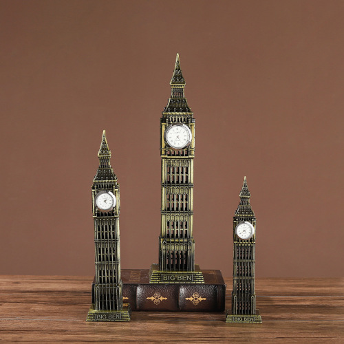 european-style iron london bell tower decoration landmark building model crafts wine cabinet home decoration