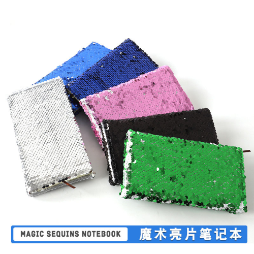 Thermal Transfer Blank Mermaid Double-Sided Flip Hot Magic Sequins Business Notebook Office Student Diary Book