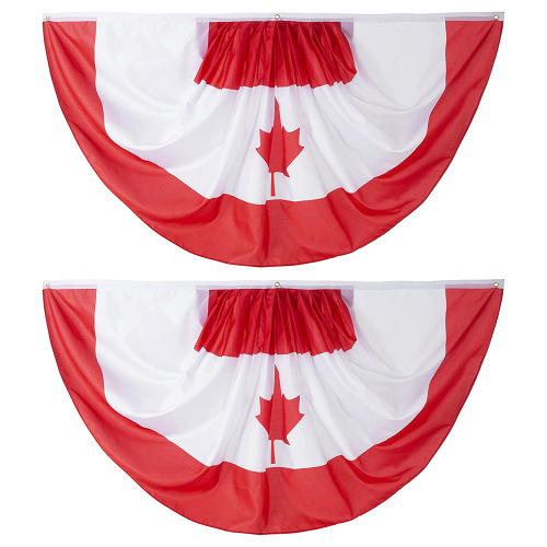 Canada Flag 45*90cm Canada Fan Flag Canada Flag Fan semicircle Flag 3 * 6ft