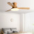 Nordic Wood Leaf Fan Lamp Simple Living Room Dining Room Electric Fan Lamp Cross-Border Intelligent Remote Control Ceiling Home Ceiling Fan Lights