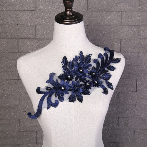 embroidery three-dimensional spiral nail diamond corsage collar wedding dress scarf hat children‘s clothing headwear