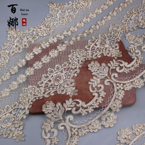 bai na mesh embroidery lace car bone bedding home textile embroidered lace clothing accessories mesh