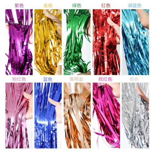 Holiday Party Decoration Tinsel Curtain Photography Background Wall Decoration Wedding Birthday Party Decoration Background Layout Door Curtain
