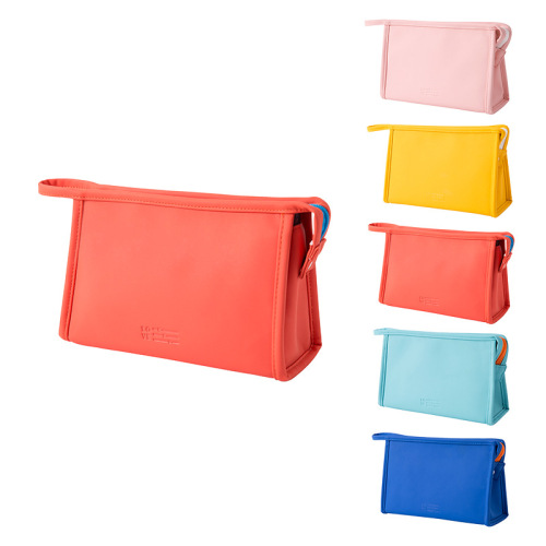 Portable Cosmetic Bag Portable Large Capacity Pu Waterproof Wash Bag Travel Cosmetic Storage Bag
