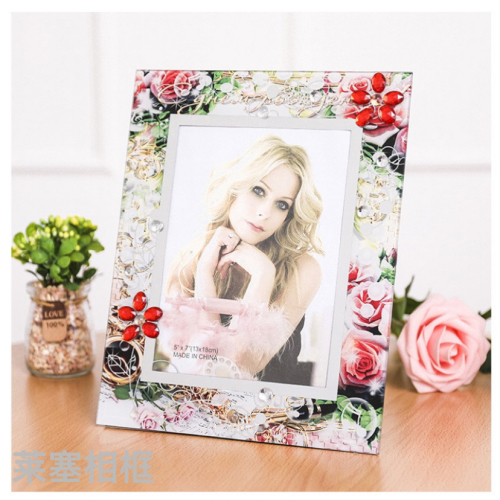 Stickers with Diamond Glass Creative Decoration Home Decoration Living Room Bedroom Crafts Photo Glass Photo Frame
