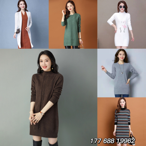 autumn and winter stock tail goods mid-length women‘s knitwear foreign trade stall women‘s pullover sweater special wholesale
