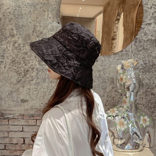 korean style niche designer bell-shaped bucket hat basin hat summer japanese style cover face small pleated fisherman hat