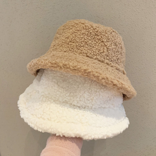 autumn and winter chic thickened warm plush hat teddy plush berber fleece fisherman hat korean japanese style basin hat female