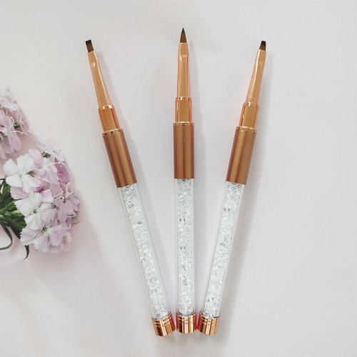 White Diamond Rose Gold Metal Rod Drawing Pen 10 PCs Set Nail Tools Nail Brush UV Pen