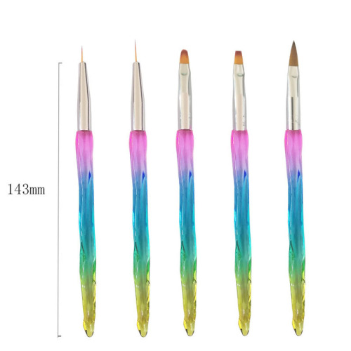 transparent crystal rod colorful rod pull line pen hook line painting flower crystal pen phototherapy pen painting pen set