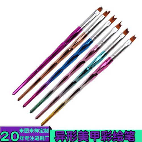 New Nail Brush Plating Rod Nail Pen Set Flower Pen Single Nail Brush Painting Pen spot Goods 