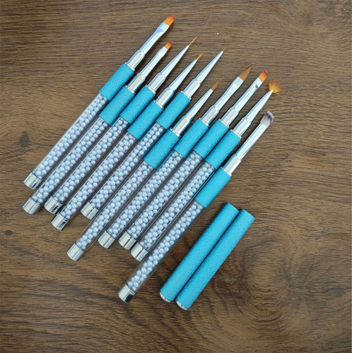 Cross-Border Monopoly Manicure Implement Crystal Pen Uv Pen Set Pull Line Blending Pen Diy Manicure Implement