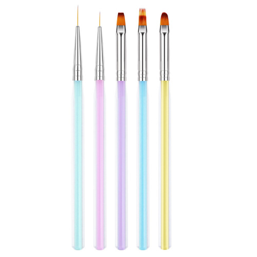 nail brush nail painting pen japanese nail art tool set of 5 aurora acrylic nail pen wholesale