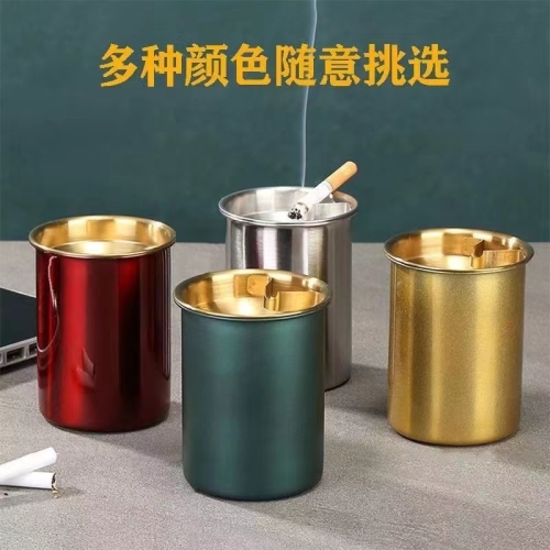 stainless steel ash tray windproof ashtray household funnel ashtray car ashtray