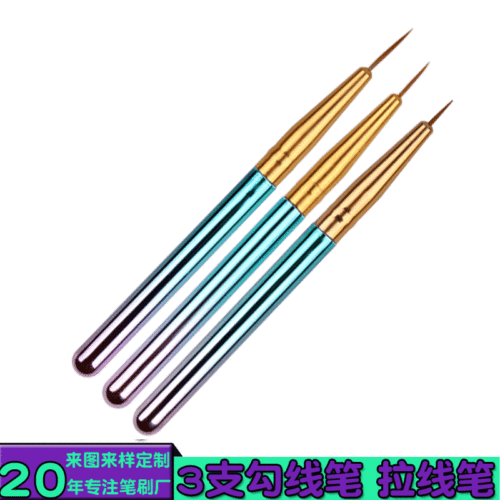 new drawing pen nail 3-piece hook pen nail tool set color painting pen in stock